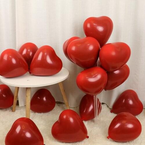 10pcs Heart Shape Balloons Quality Red Love Heart Balloon for Wedding Birthday Party Decorations Anniversary Valentines Ballons