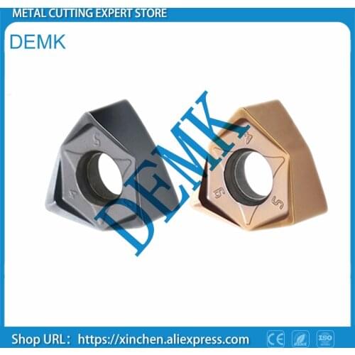 10Pcs WNMU080608 -GM Fast feed Double-sided heavy-duty milling cutter cemented carbide insert cost-effective Six corner insert