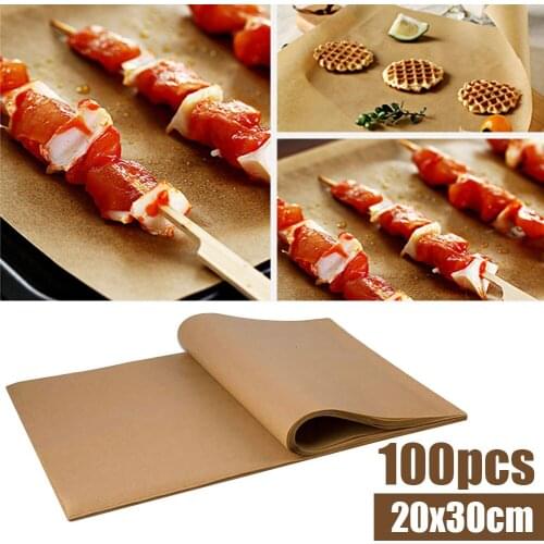 100pcs Parchment Paper Oil Absorption Rectangular Baking Paper Liner Air Fryer Liners Anti-stick Pad Suitable for Kitchen