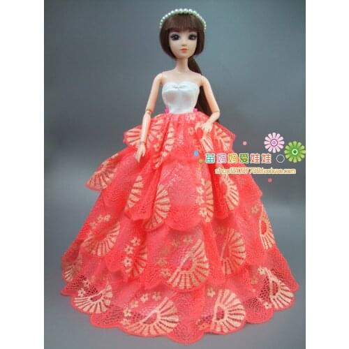 4 layers Vintage princess dress for barbie doll