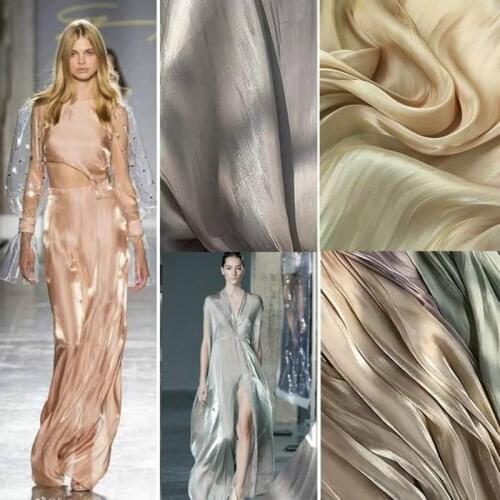 Shiny Silky Polyester Satin Fabric By Metre Hard Translucent Novelty Material For Dresses, Costume,Gold,Teal,Pink,Silver,White