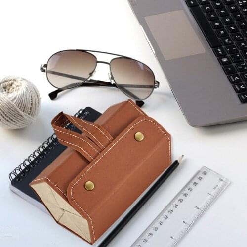 Portable Glasses Organizer Case 2/3/4/5 Multi-slot Eyeglasses Storage Display Box Travel Sunglasses PU Leather Case Handbag#20