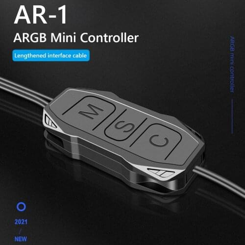 COOLMOON AR-1 5V 3 Pin to SATA ARGB Controller Cable for PC Fan Light Strip ARGB light Strip Fan Controller