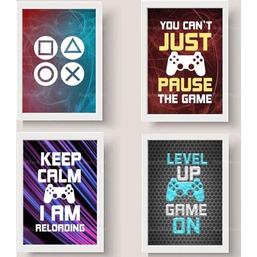 Gamer Game Printed Poster Childrens Bedroom Playroom Wall Art