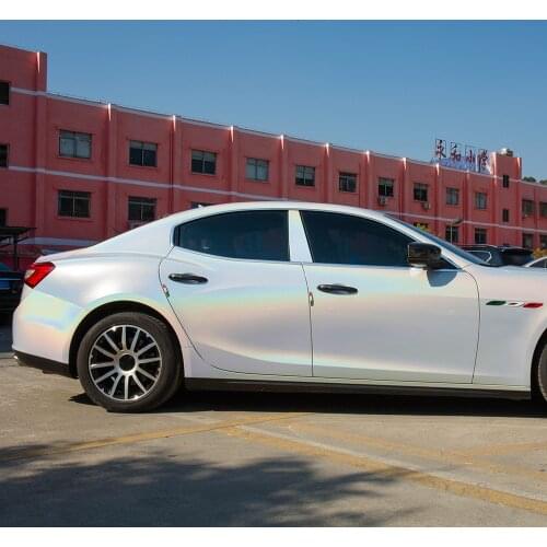 HOHOFILM White Laser Rainbow Sticker Adhesive Car Wrap Film auto Bumper Air Release High Quality With Bubble free sticker