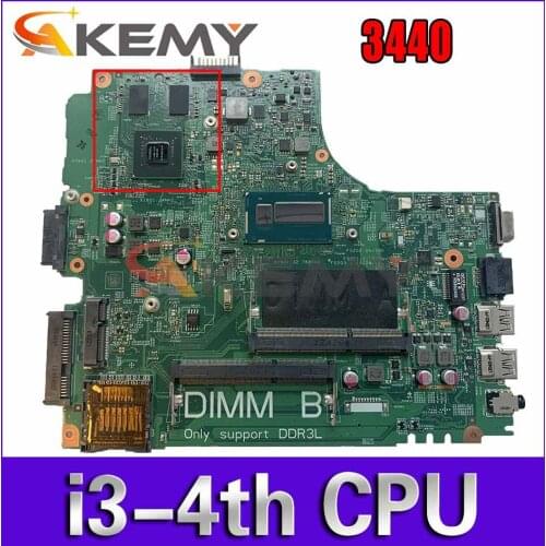 I3-4005U FOR Dell Latitude 3440 Laptop Motherboard DL340-HSW 13221-1 PWB:WVPHP REV:A00 CN-07V7FW 7V7FW Mainboard NOTEBOOK
