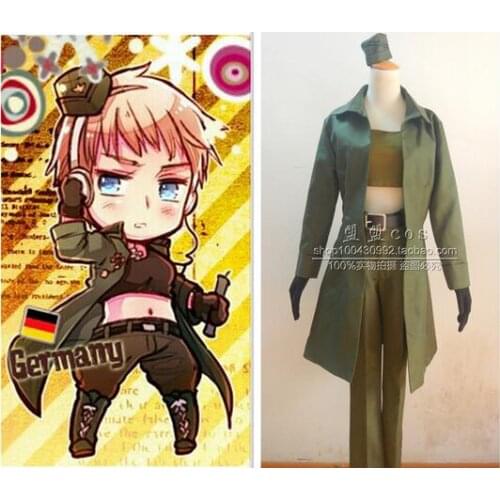 2016 Axis Powers Hetalia Germany Monica Beillschmidt Cosplay Costume Sex Reversed Version