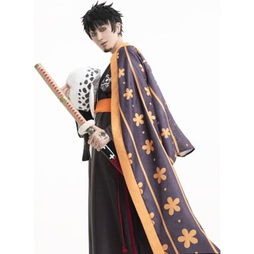 ONE PIECE Wa No Kuni Trafalgar D Water Law Cosplay Costume Halloween Costume Dress