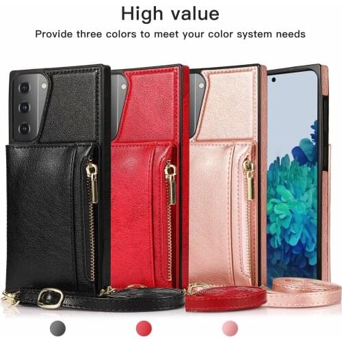 Leather zipper Case For Samsung S21 S30 S20 S10 S9 Plus Ultra S10E S20FE Note 9 10 20 Ultra A90 Flip Wallet Cover Cases