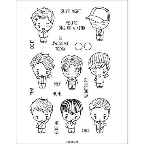 Boy stamp Clear Stamp for Scrapbooking Transparent Silicone Rubber DIY Photo Album Decor 813