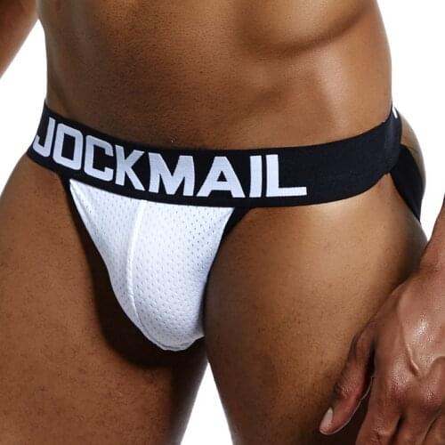 New Jocks Men Mesh Low Waist Sexy Men Underwear Briefs Gay Penis Pouch Wonderjock Bikini Underwear Man Jockstrap thong tanga