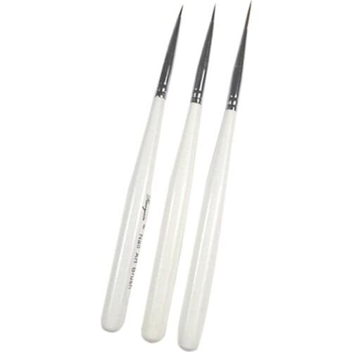 3Pcs French Acrylic Nail Art Brush Liner Painting Drawing Pen Manicure Tool Set Kit