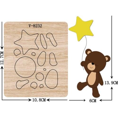 New Bear wooden dies cutting dies for scrapbooking Multiple sizes V-8232