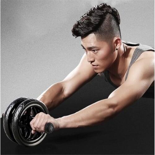 New Keep Fit Wheels No Noise Abdominal Wheel Ab Roller With Mat For Exercise Muscle Hip Trainer Fitness Equipment
