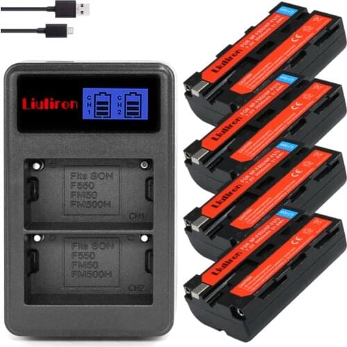 NP-F550 Batteries + NP-F530 NP F550 F570 Charger for Sony NP-F570 CCD-SC55 CCD-TRV81 DCR-TRV210 MVC-FD81 NP-F730 NP-F750 Hi-8