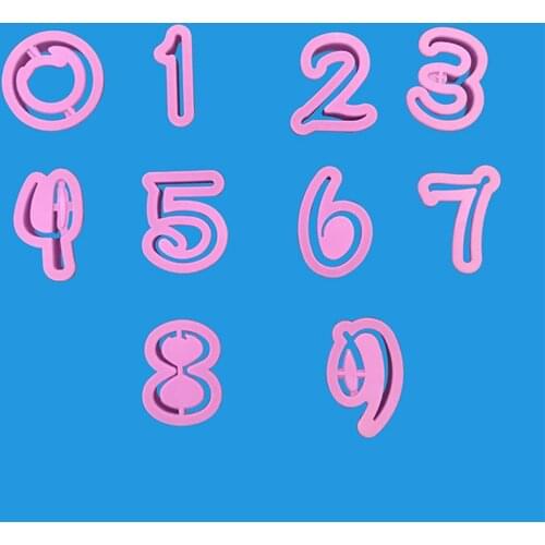 Plastic Number Fondant Cake Biscuit Baking Mould Cookie Cutters and stamps Cake DIY Alphabet Mold