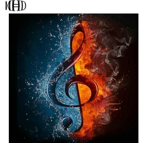 New Arrival Full Square 5D DIY Diamond Cross Stitch "Music Symbol" Diamond Cross Stitch Mosaic Sticker Embroidery Holiday Gift