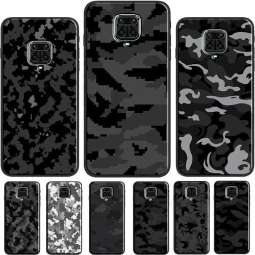 Midnight Camo Camouflage Case For Xiaomi Redmi Note 8 9 Pro Note 9S 8T 9 9C 9A 9T Cover For Redmi Note 10 Pro Shell