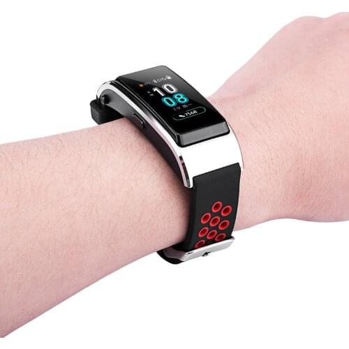 18mm Silicone strap for huawei Talkband b5 Replacement wristband Porous breathable huawei band B5 sports strap adjustable size