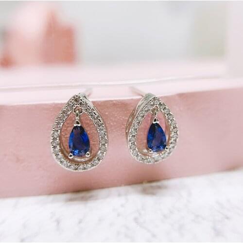 Stud Earrings For Women Light Luxury Style AAA+Cubic Zirconia Waterdrop Party Wedding Earing Fashion Jewelry E116