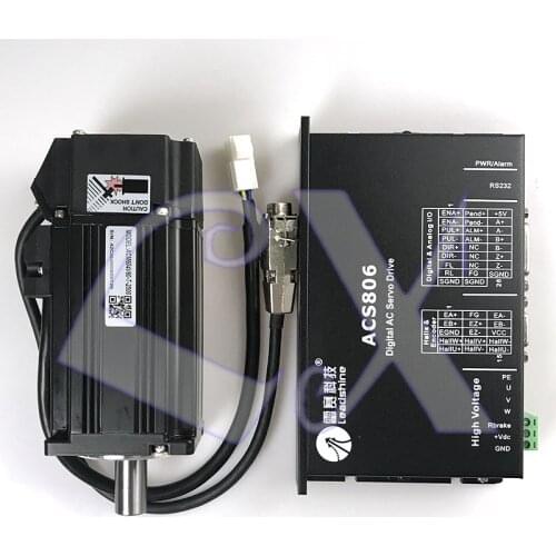 3set Leadshine 400W Brushless AC Servo Motor ACM604V60-T-2500 + ACS806 Servo Drive kit with 2500 line encoder cable motor cable
