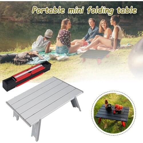 Mini Folding Table Ultralight Compact Portable Beach Beach Picnic Folding Table Living Room Decor for Indoor Outdoor BBQ Camping