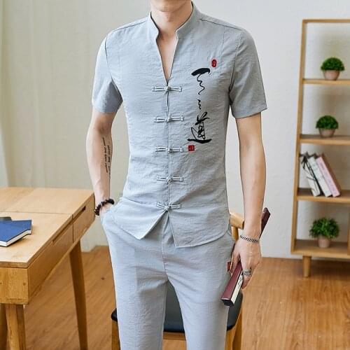 Men Tracksuits Vintage Man Clothing 2021 Spring Wear Long Sleeve Street Wear Male Travel Set Long Pants In Mens Sets