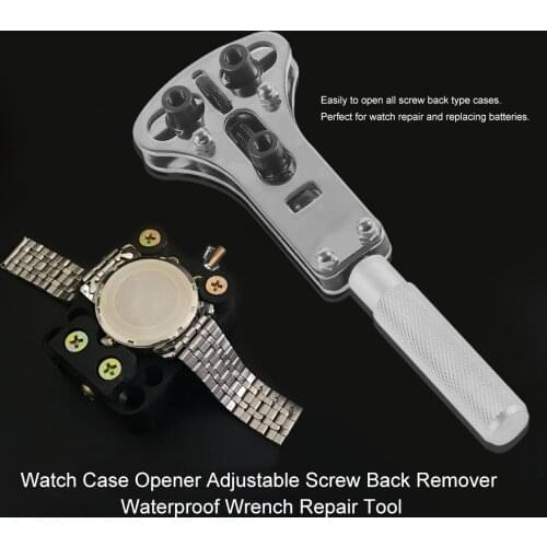 Waterproof 18 Pins Replaceabl Parts with Steel Watch Back Case Opener Adjustable Screw Back Remover Wrench Repair Tool Sets