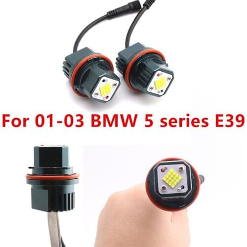 High Power Ultra Bright free error 6000K IP65 White LED Light Bulb for 01-03 BMW 5 series E39 LED Angel Eyes Marker