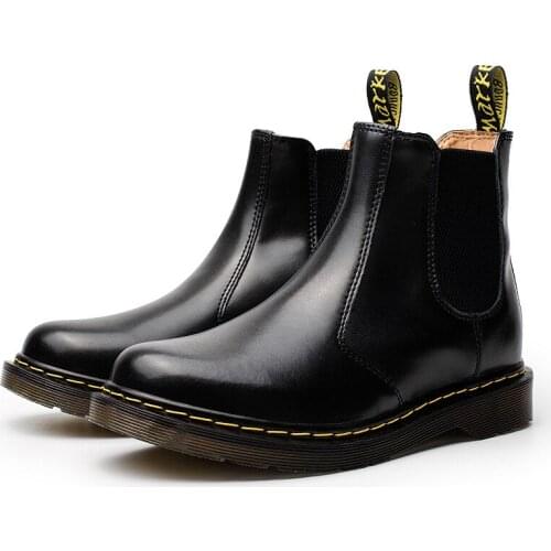 High Quality Womens Chelsea Boots Couple Martin Boots Womens Leather Boots Mens and Womens Casual Leather Boots Zapatillas