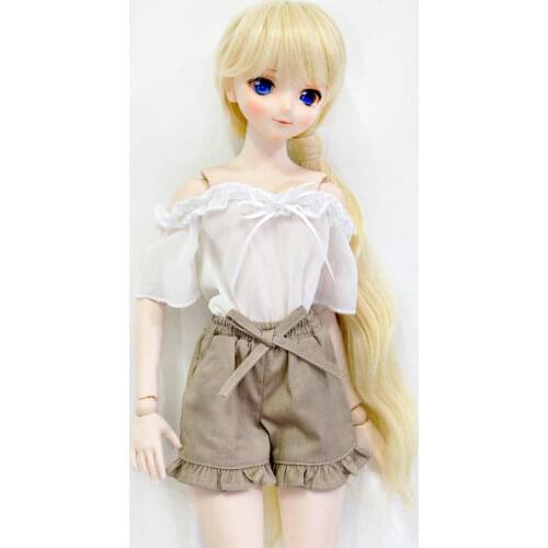 [wamami] 2PCS Summer Khaki Shorts & White Blouse For 1/3 1/4 DD AOD LUTS VOLKS Doll Dollfie Outfits