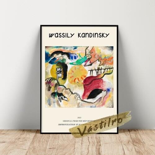 Wassily Kandinsky Poster, Kandinsky Improvisation 27 Oil Painting, Color Vintage Abstract Art Prints, Living Room Wall Stickers