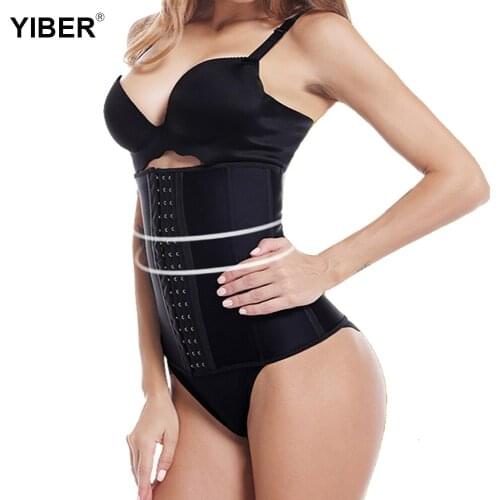 Women Latex Waist Trainer Slimming Corset Belly Slim Belt Body Shaper Modeling Strap Steel Boned Waist Cincher Slimming Corset