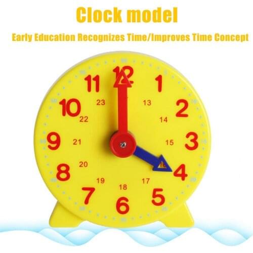 10cm Two Pointer Clock Model Kid Child Toy Early Learning Resources Time Montessori math toys Teacher Gear Clock Baby Gift