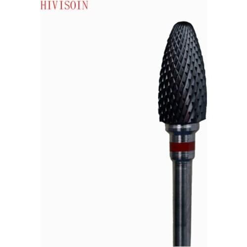 20 Pcs- Black Zirconia Ceramic Dental Lab Burs - Bullet Shape -Cross cut (1701.060)