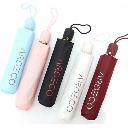 2020 Fashion Umbrella Rain Women Anti UV Quality Automatic Umbrella Three Folding Parasol For Girl Windproof