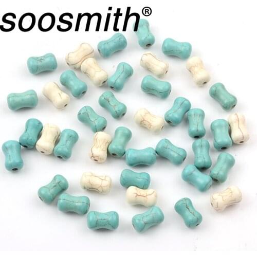 8x13mm Blue White Natural Turquoises Small Seed Loose Stones Beads For Jewelry Making Diy Necklace Bracelet Pendant Craft