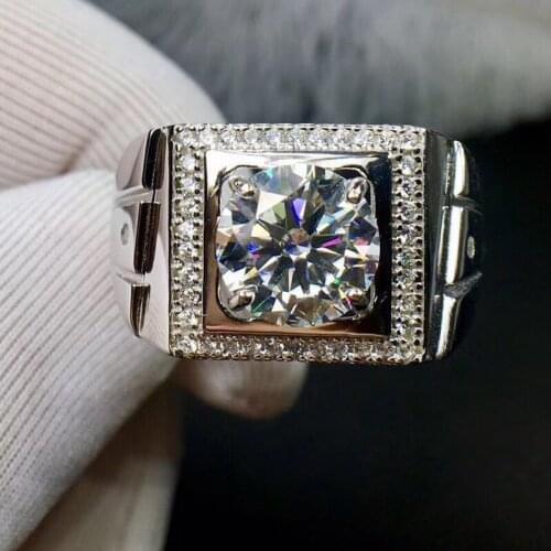 925 Sterling silver couple ring 1CT 2CT Couple ring diamond jewelry Mosangite ring engagement wedding anniversary ring gift