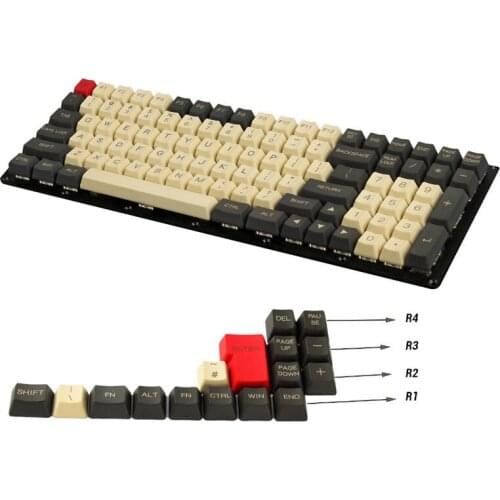 96 Customized Keycaps OEM Height Pbt Material 1.5mm Thickened MX Cross Mechanical Keyboard Keycap