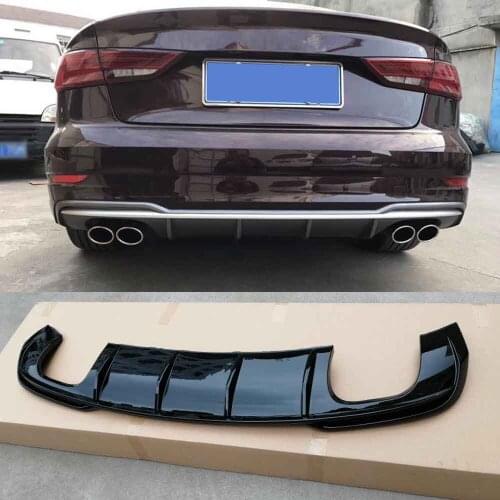 A3 Rear Bumper Lip Diffuser Fit For Audi A3 S3 2017~2019 Rear Lip Car Styling Auto Modified Accessories