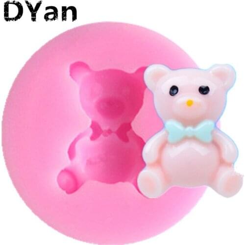 Free Shipping Mini lovely Bear Fondant Cake Molds Chocolate Mould For The Kitchen Baking Sugarcraft Decoration Tool A136