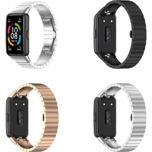 For Huawei Band 6 Strap Metal Wrist Bracelet for Honor Band 6 Smart Bracelet Steel Replace Elegant Band for Honor Band6 Accessor