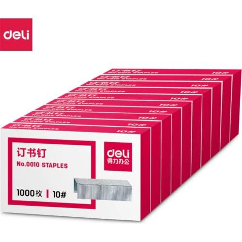 Deli 10# Staples 1000pcs/Box 10 Boxes Total 10000 Pcs Office Supplies 0010