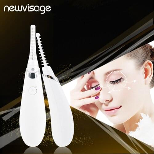 Electric Heated Eyelash Curler Women Makeup Tool Long Lasting Eye Lash Perm Heating Device USB Charging Eyelashes Curling Beauty