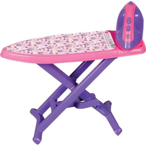 Ironing Toy Iron Table Set Board Plastic Girls Kids Furniture Game Play Kit Children Role Play Pink Purple Made In Turkey Cute
