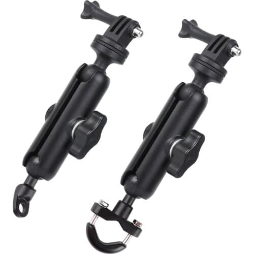 Motorcycle Handlebar Rear Mirror Mount Rail for Gopro 9 8 7 6 5 Yi 4K SJCAM Sony EKEN DJI OSMO Action Sports Holder Ram Mounts