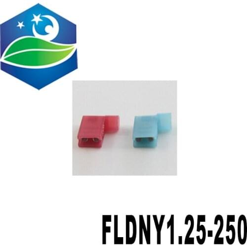 Brass 1000 PCS FLDNY1.25-250 Full Insulated Female Flag Crimp Terminal cold-pressure ternminal
