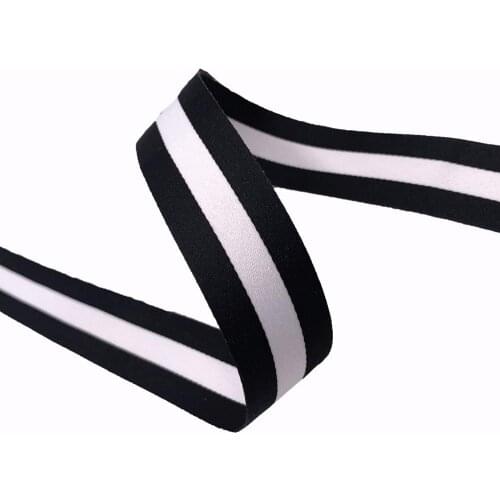 1M Width 10mm-40mm Black White Stripes Ribbon Webbing Handwork bow material gift wrap Sewing Fabric Accessories bias tape ruban