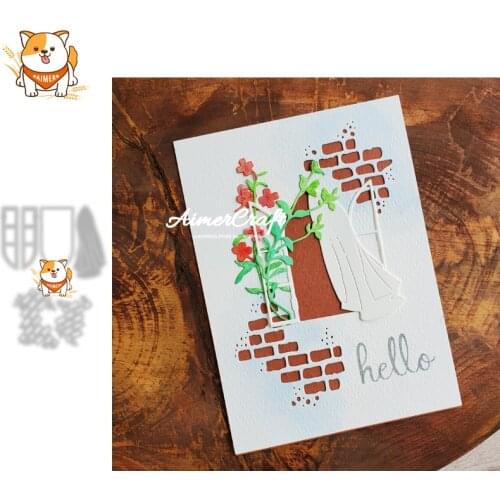 Window Curtain Wall Metal Cutting Dies Mold Scrapbooking Stencil DIY Embossing Craft Die Cuts Card Making New Dies For 2021