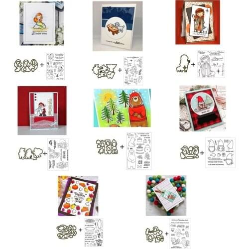 Cute Mermaid Metal Cutting Dies and Corresponding Transparent Silicone Clear Stamps for Scrapbooking New 2019 Craft Die Cut Card